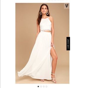 Lulus’s midnight memories two piece maxi dress